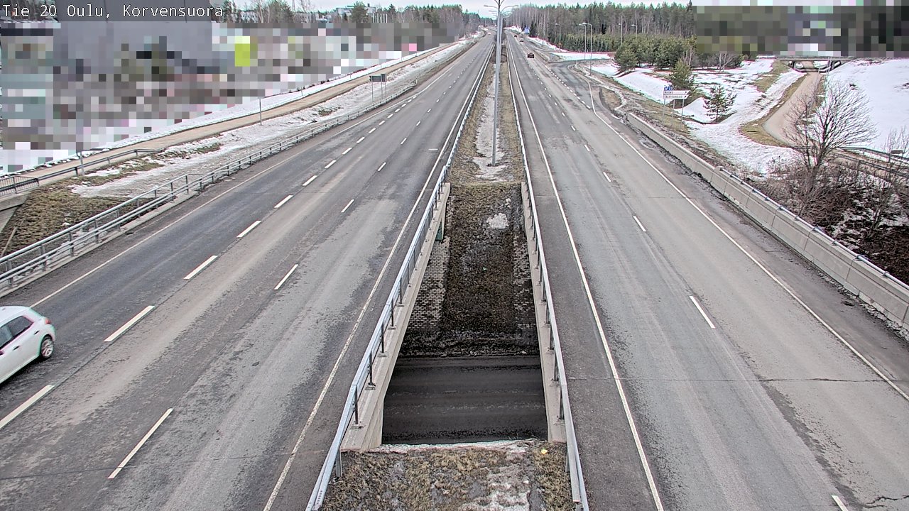 Weather Camera Image Väg 20 Uleåborg Korvensuora, Oulu, Pohjois-Pohjanmaa