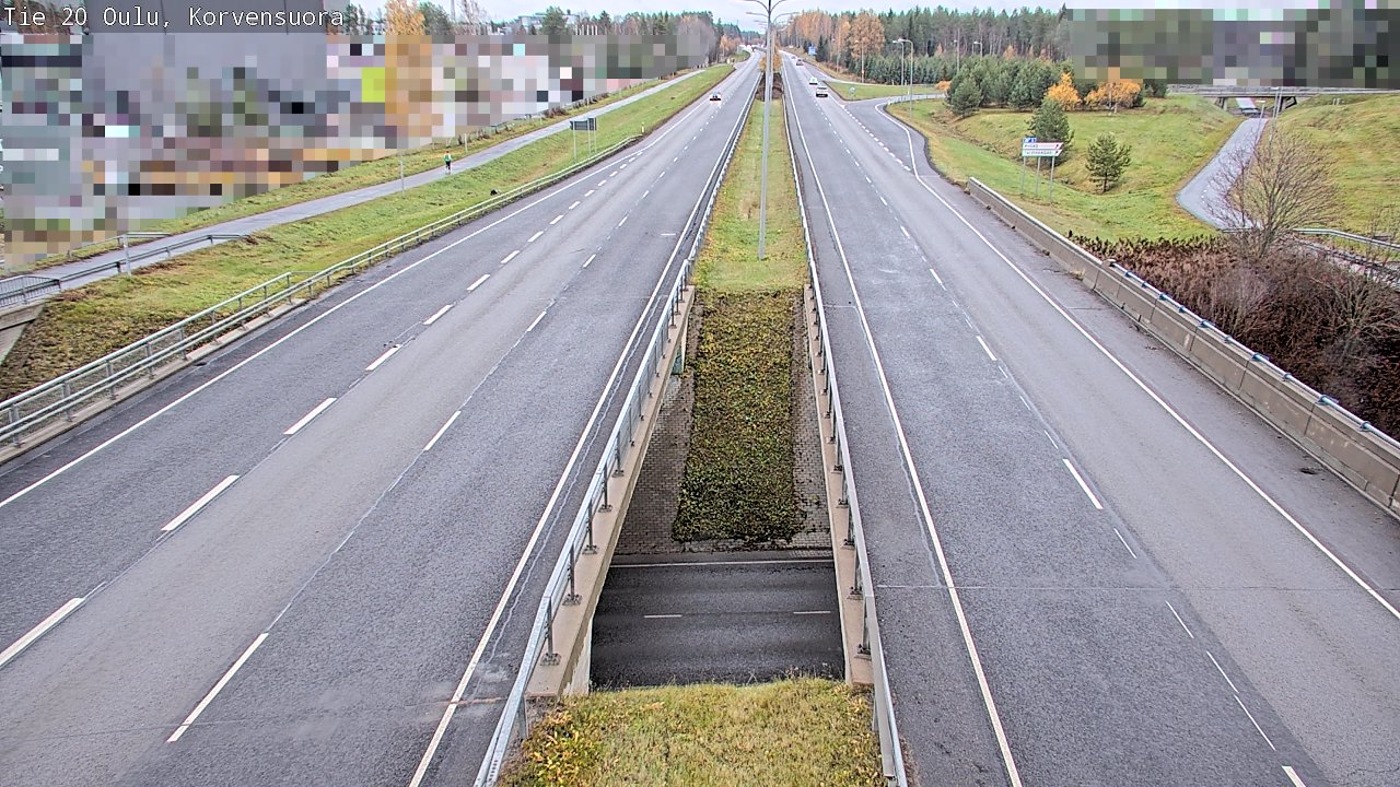Weather Camera Image Väg 20 Uleåborg Korvensuora, Oulu, Pohjois-Pohjanmaa
