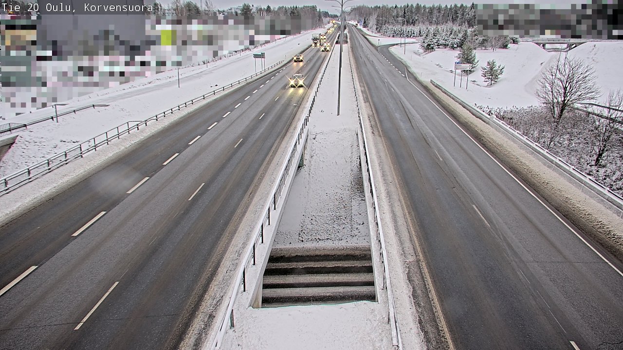 Weather Camera Image Väg 20 Uleåborg Korvensuora, Oulu, Pohjois-Pohjanmaa