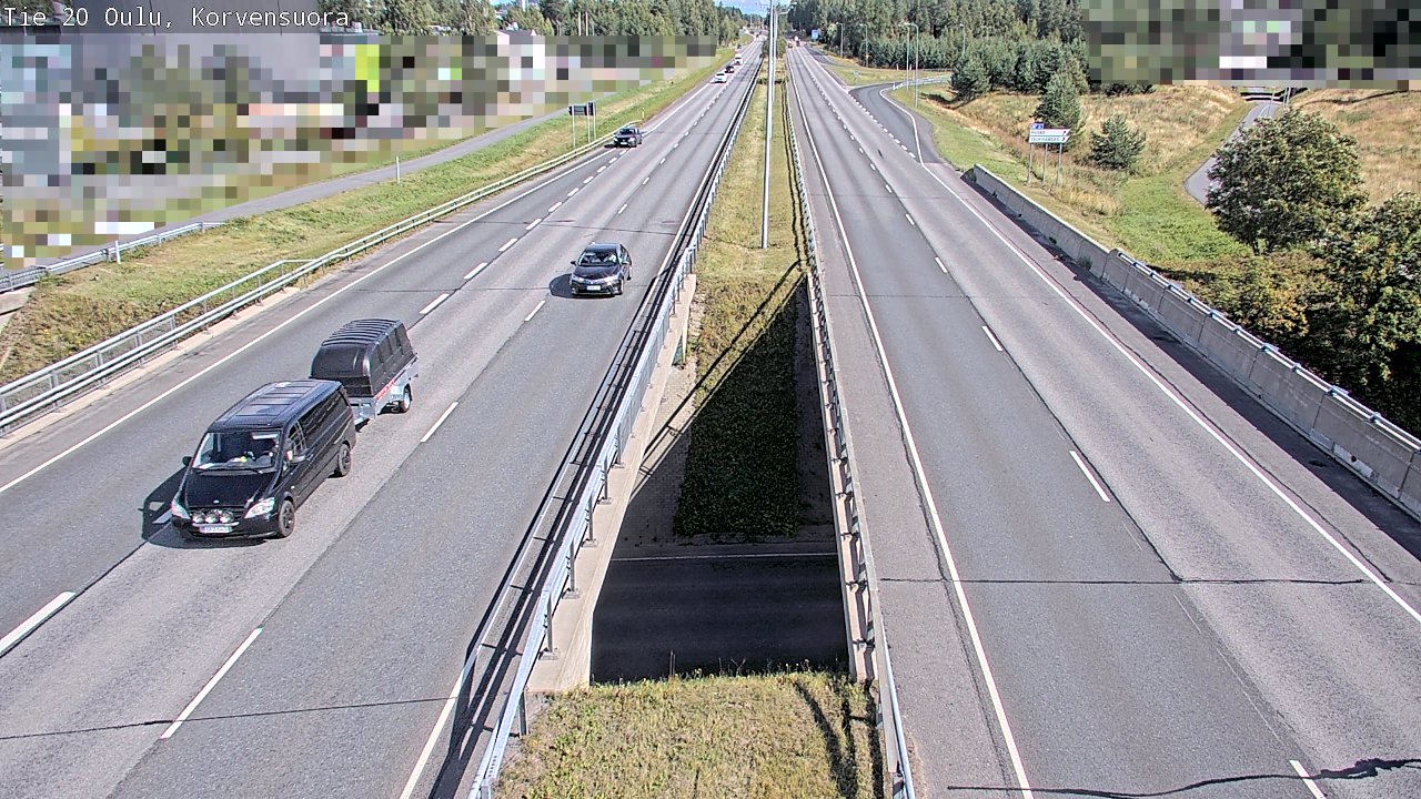 Weather Camera Image Väg 20 Uleåborg Korvensuora, Oulu, Pohjois-Pohjanmaa