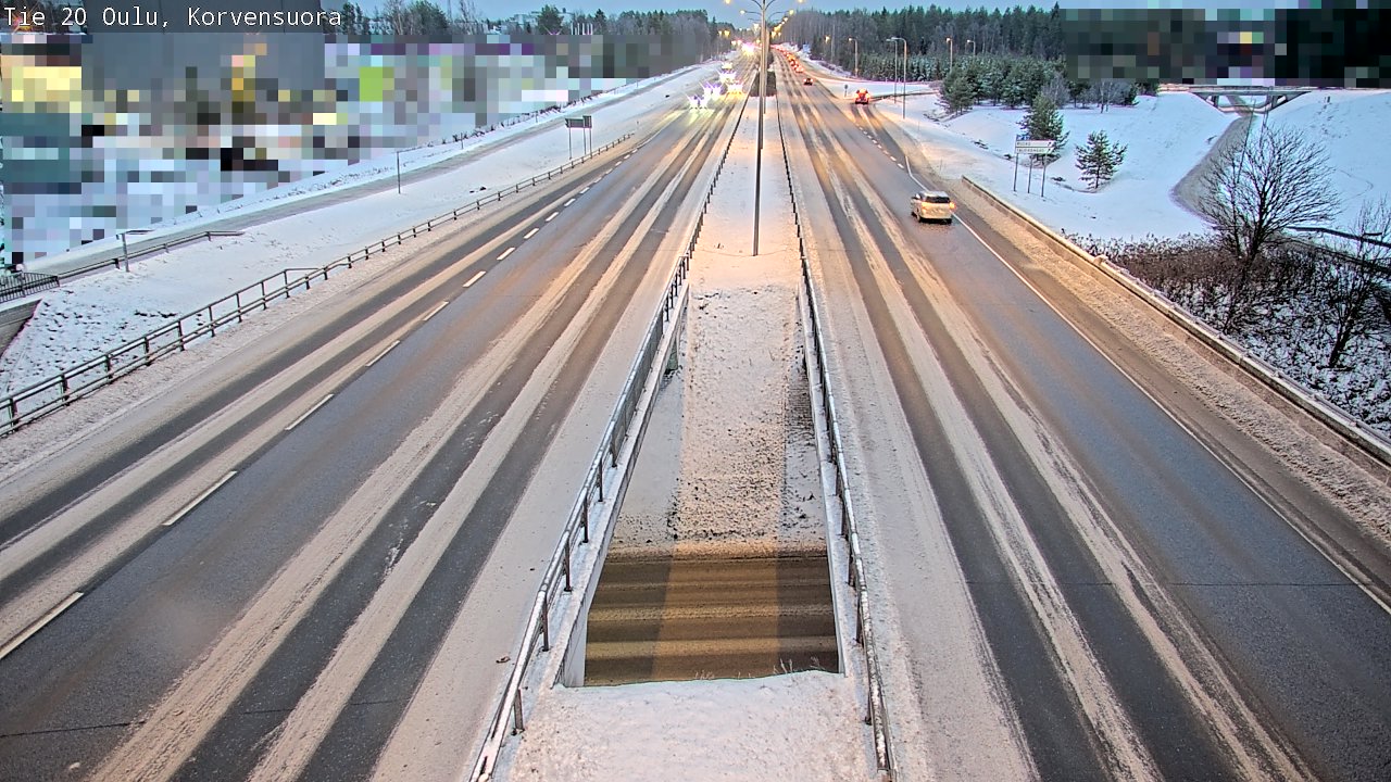 Weather Camera Image Väg 20 Uleåborg Korvensuora, Oulu, Pohjois-Pohjanmaa