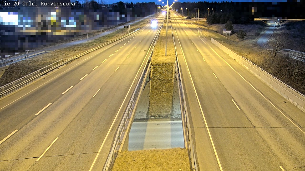 Weather Camera Image Road 20 Oulu Korvensuora, Oulu, Pohjois-Pohjanmaa