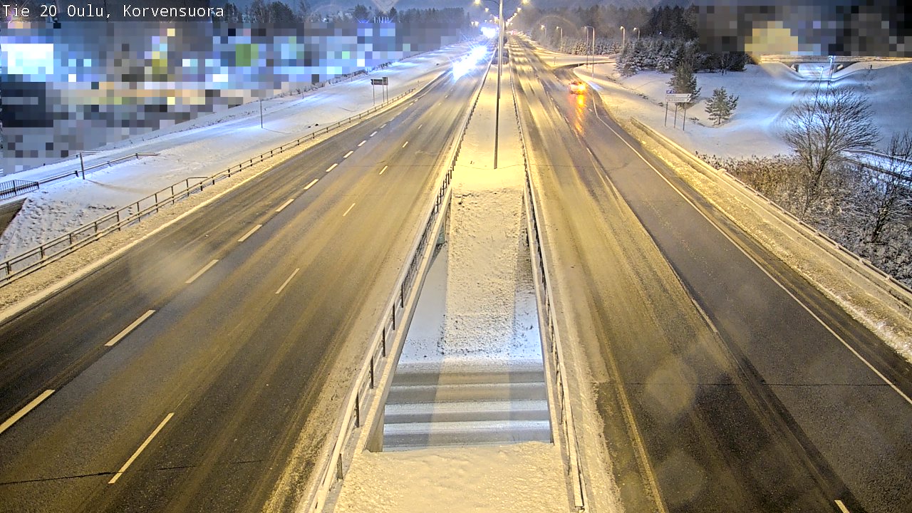Weather Camera Image Väg 20 Uleåborg Korvensuora, Oulu, Pohjois-Pohjanmaa