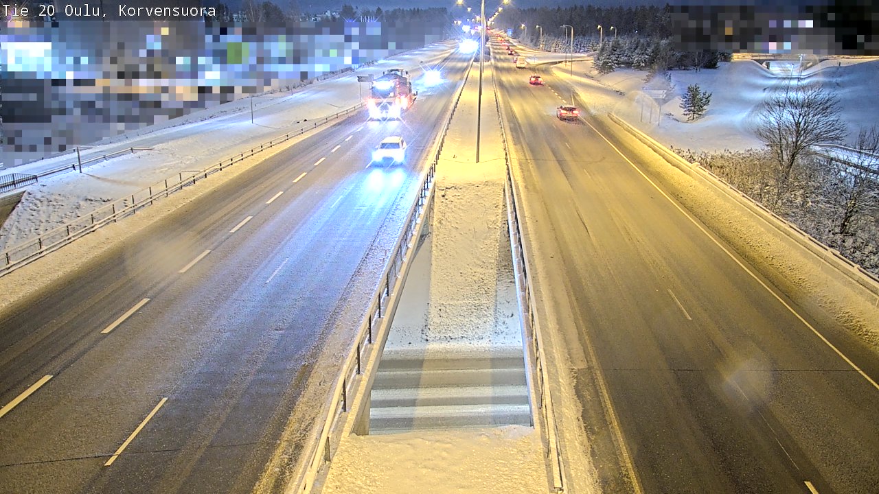 Weather Camera Image Väg 20 Uleåborg Korvensuora, Oulu, Pohjois-Pohjanmaa