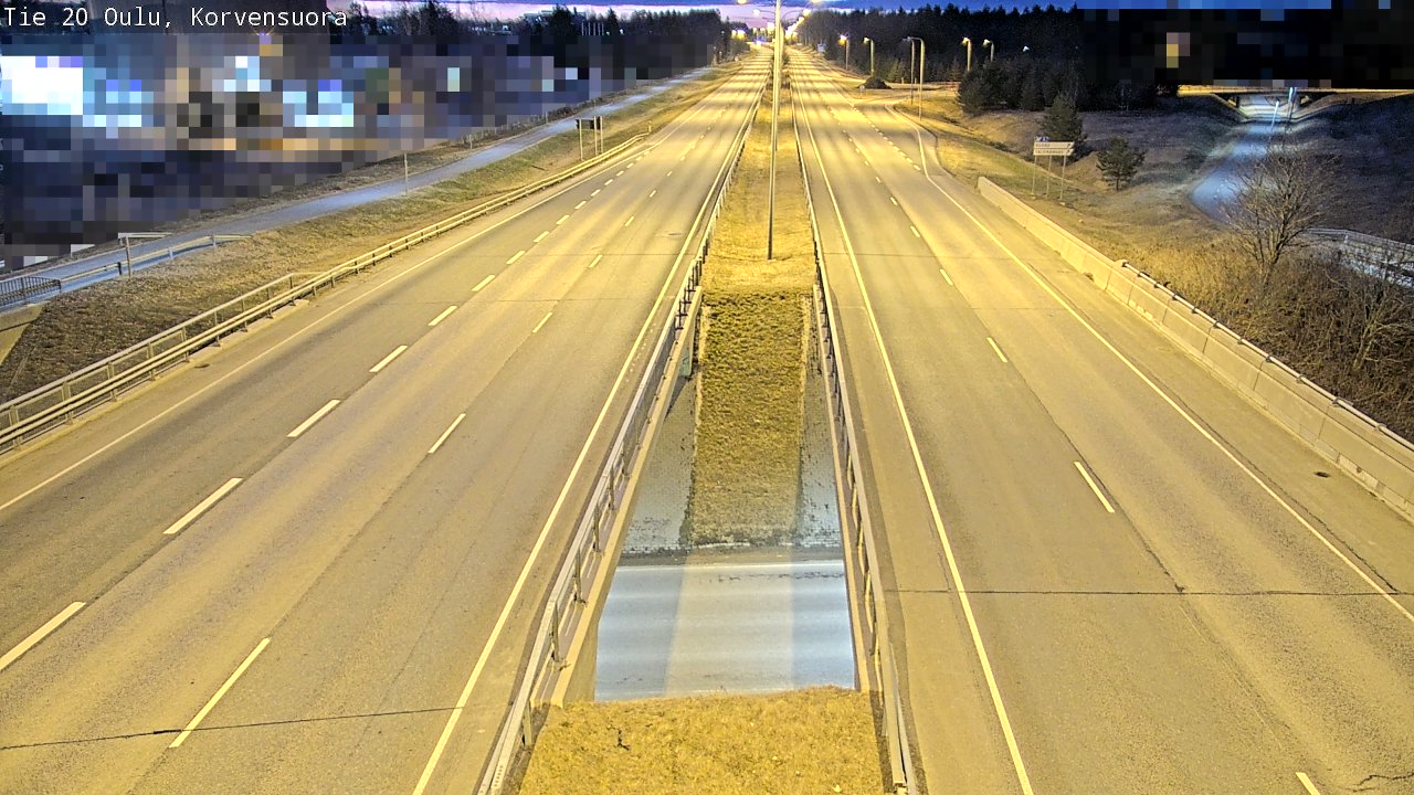 Weather Camera Image Road 20 Oulu Korvensuora, Oulu, Pohjois-Pohjanmaa