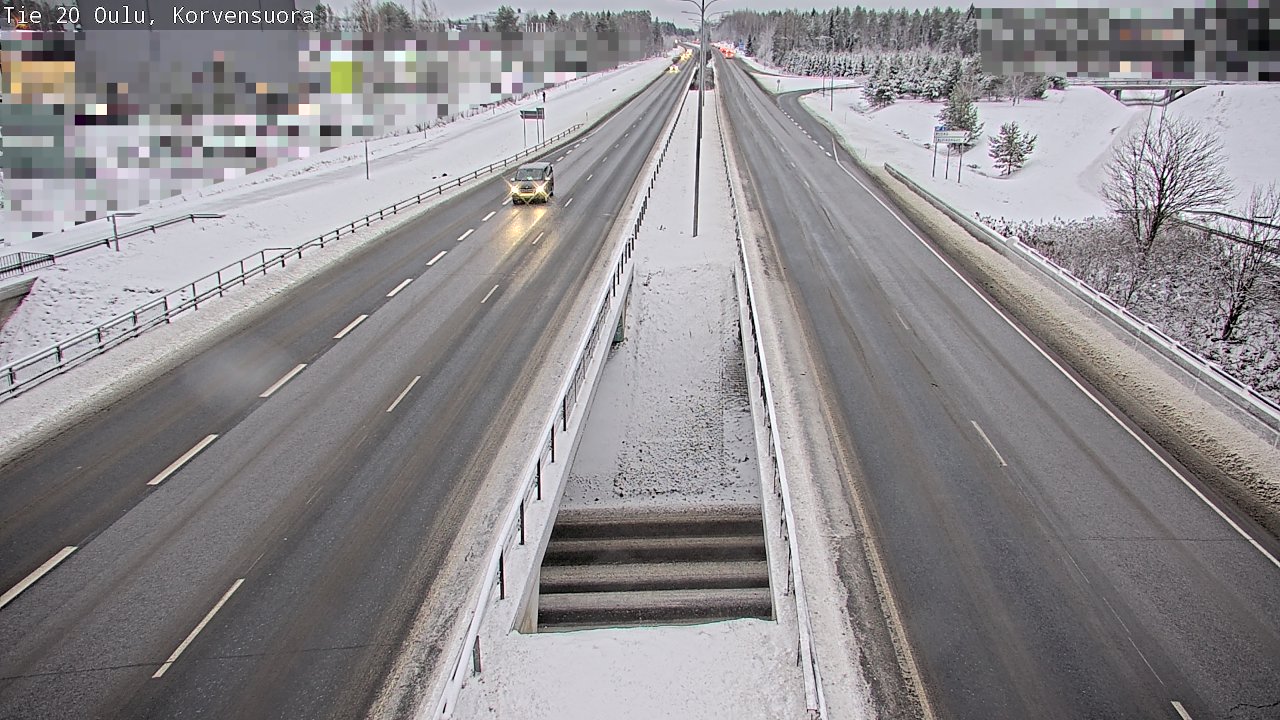 Weather Camera Image Väg 20 Uleåborg Korvensuora, Oulu, Pohjois-Pohjanmaa