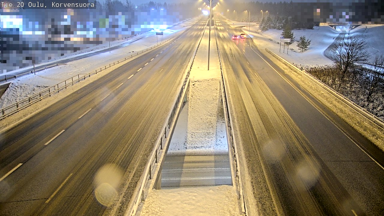 Weather Camera Image Väg 20 Uleåborg Korvensuora, Oulu, Pohjois-Pohjanmaa