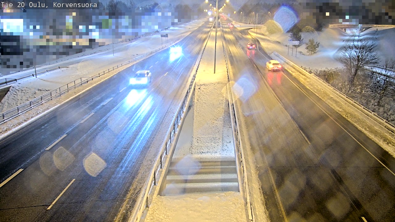 Weather Camera Image Väg 20 Uleåborg Korvensuora, Oulu, Pohjois-Pohjanmaa