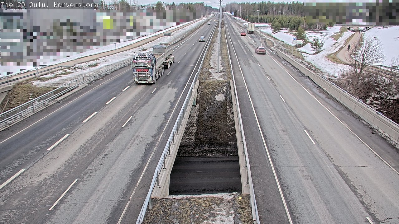 Weather Camera Image Väg 20 Uleåborg Korvensuora, Oulu, Pohjois-Pohjanmaa