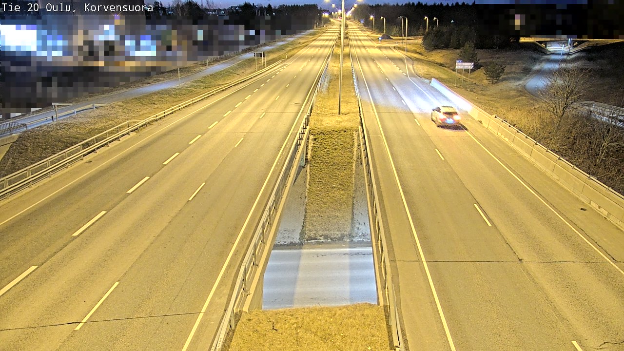 Weather Camera Image Road 20 Oulu Korvensuora, Oulu, Pohjois-Pohjanmaa