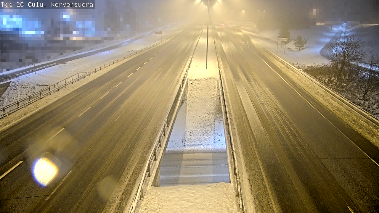Weather Camera Image Väg 20 Uleåborg Korvensuora, Oulu, Pohjois-Pohjanmaa