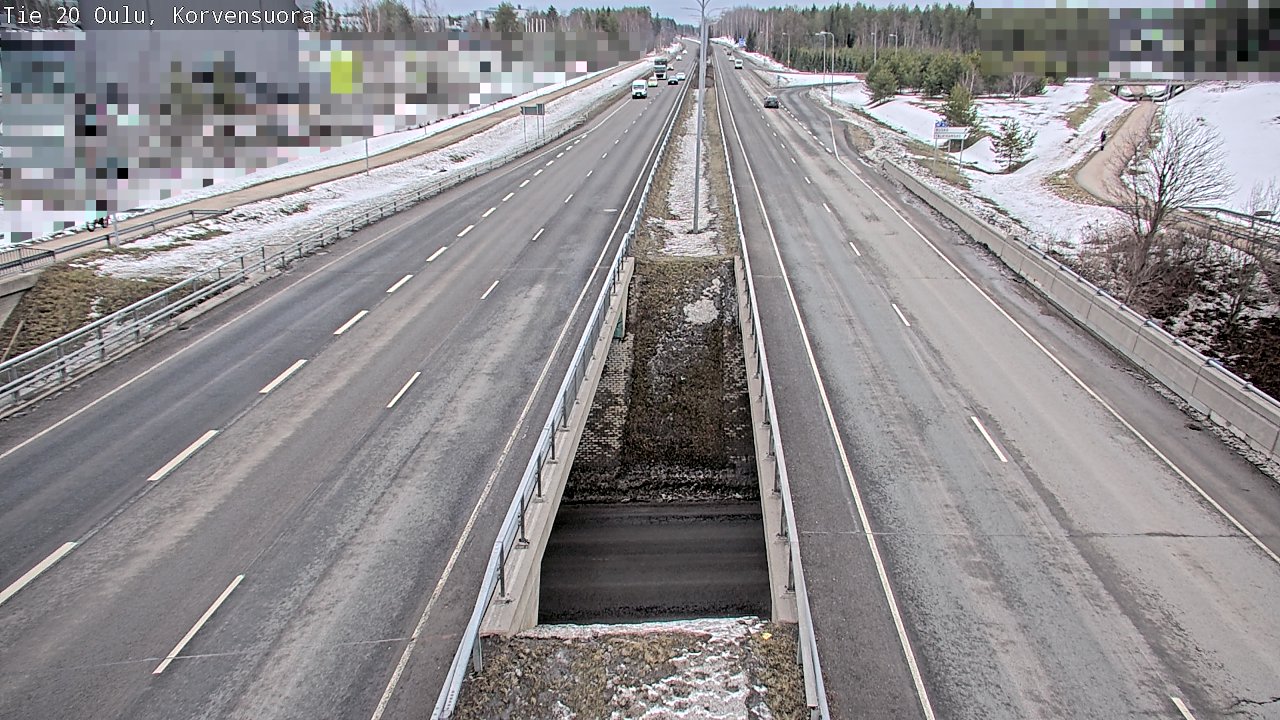 Weather Camera Image Väg 20 Uleåborg Korvensuora, Oulu, Pohjois-Pohjanmaa