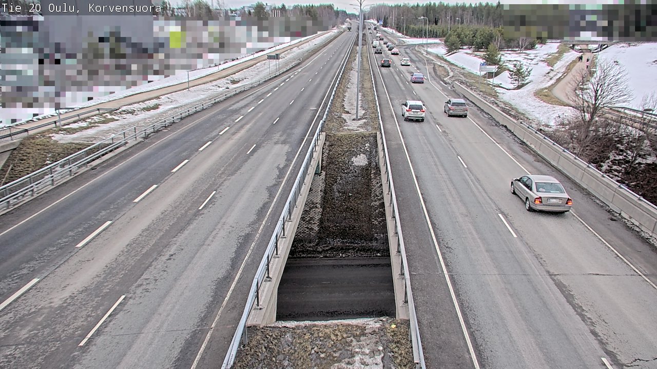 Weather Camera Image Väg 20 Uleåborg Korvensuora, Oulu, Pohjois-Pohjanmaa