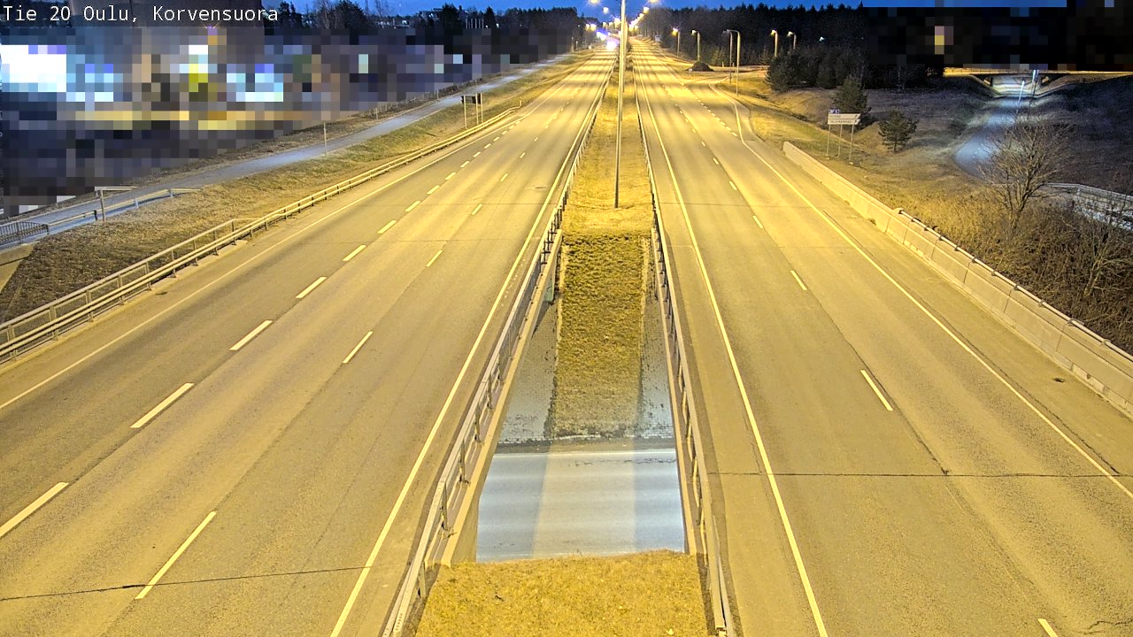 Weather Camera Image Road 20 Oulu Korvensuora, Oulu, Pohjois-Pohjanmaa
