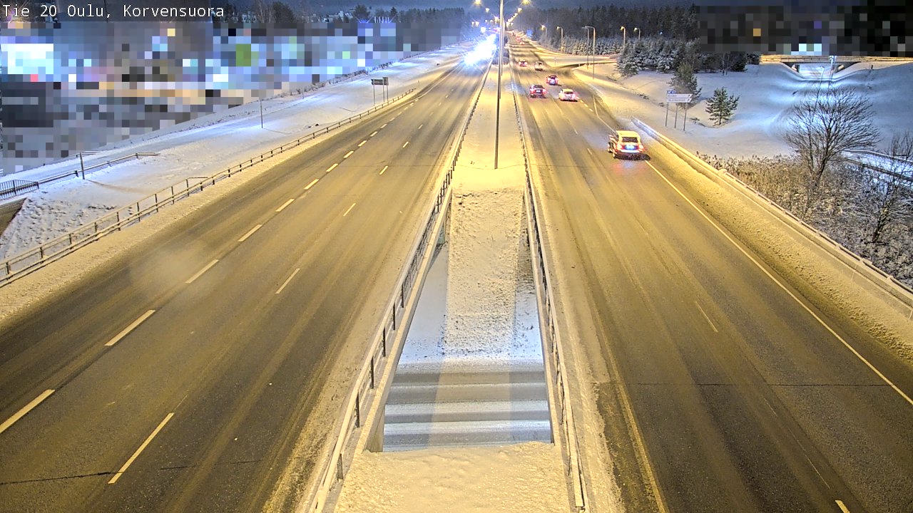 Weather Camera Image Väg 20 Uleåborg Korvensuora, Oulu, Pohjois-Pohjanmaa
