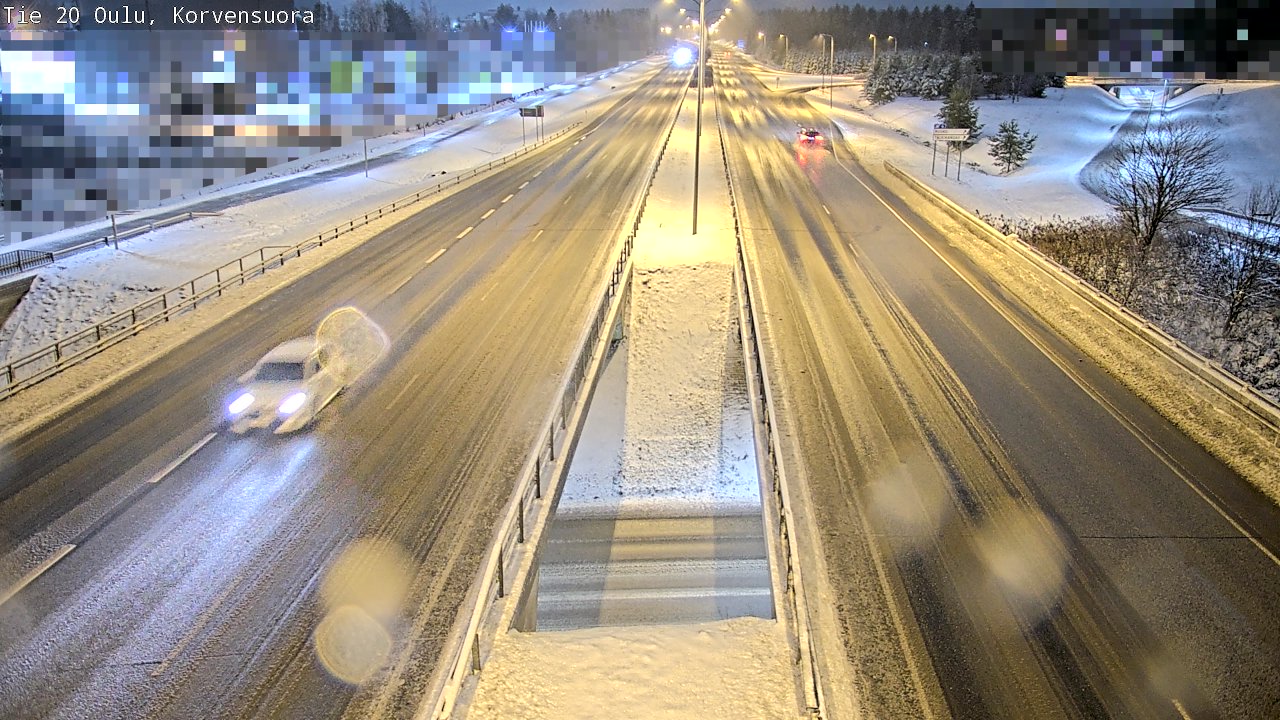 Weather Camera Image Väg 20 Uleåborg Korvensuora, Oulu, Pohjois-Pohjanmaa