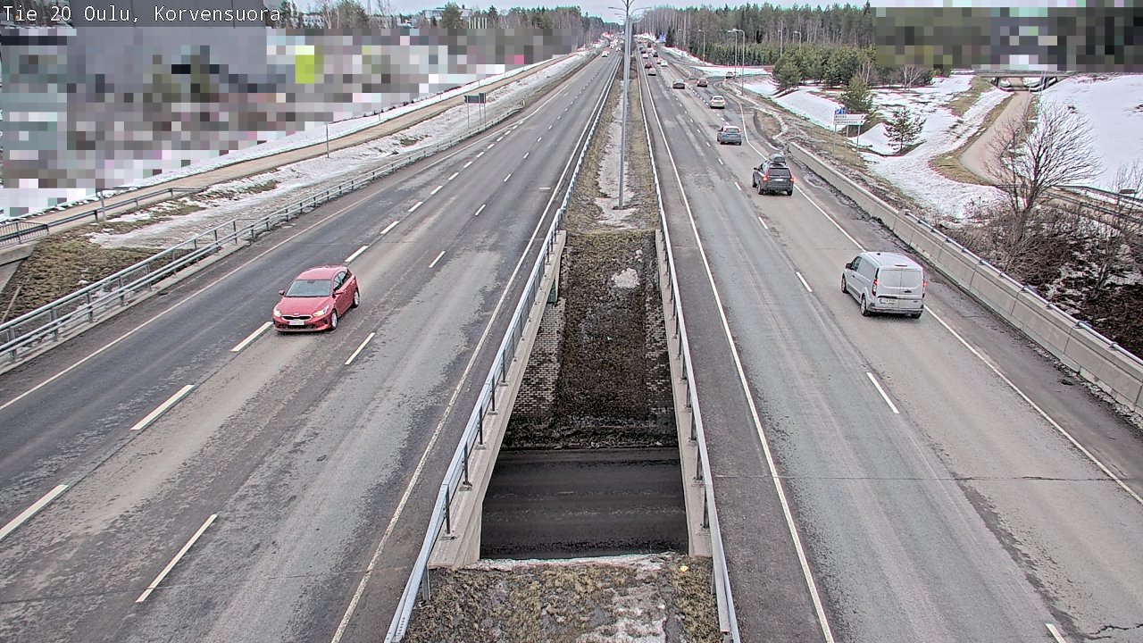 Weather Camera Image Väg 20 Uleåborg Korvensuora, Oulu, Pohjois-Pohjanmaa