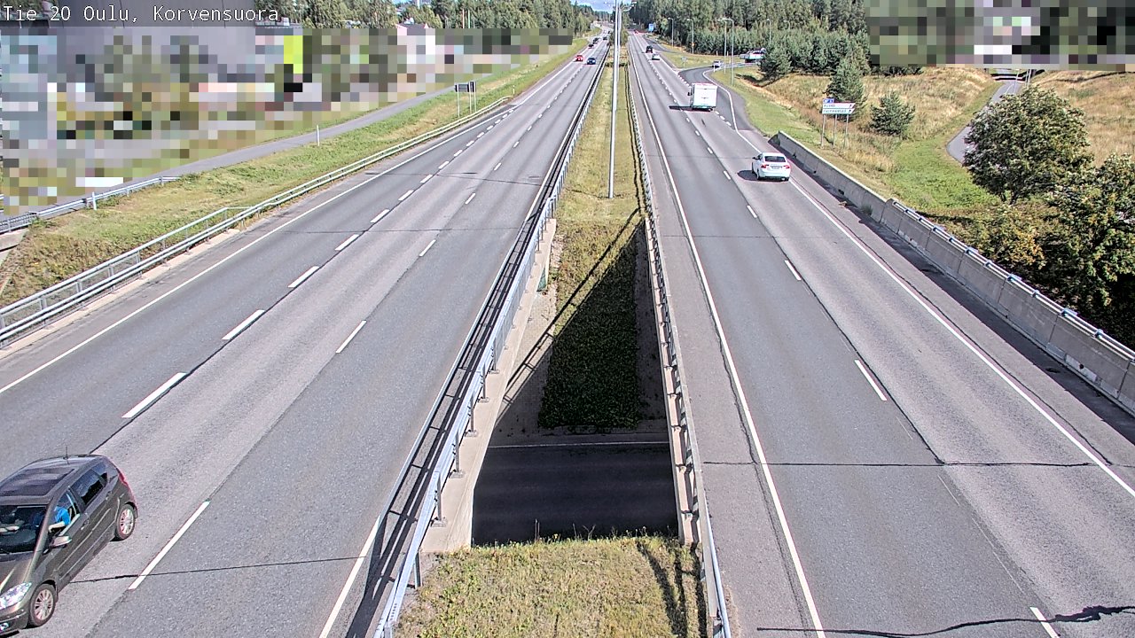 Weather Camera Image Väg 20 Uleåborg Korvensuora, Oulu, Pohjois-Pohjanmaa