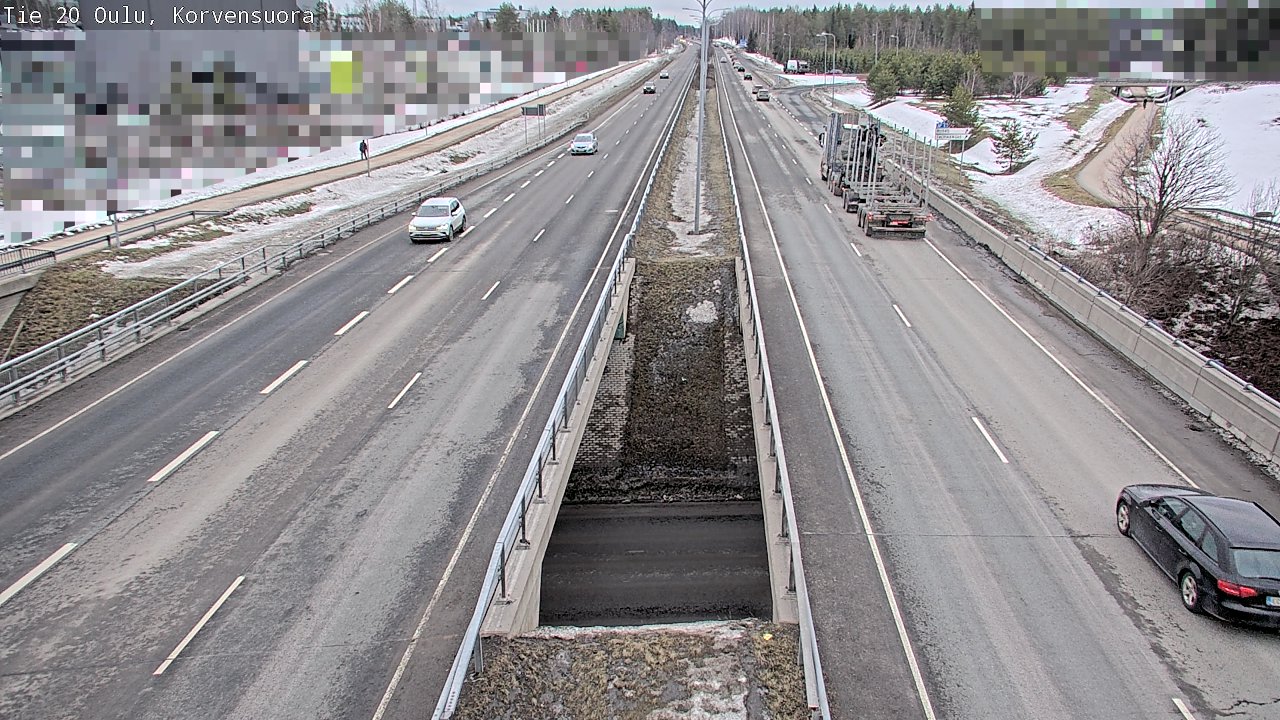 Weather Camera Image Väg 20 Uleåborg Korvensuora, Oulu, Pohjois-Pohjanmaa