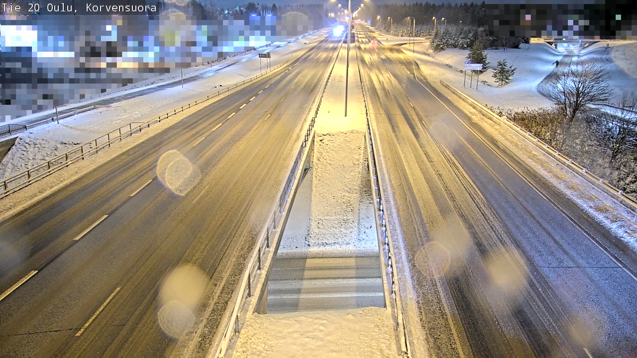 Weather Camera Image Väg 20 Uleåborg Korvensuora, Oulu, Pohjois-Pohjanmaa