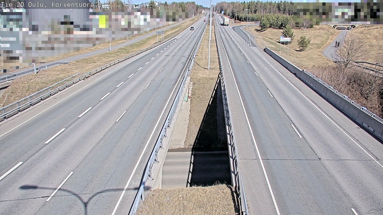 Weather Camera Image Road 20 Oulu Korvensuora, Oulu, Pohjois-Pohjanmaa