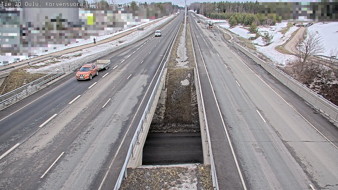 Weather Camera Image Väg 20 Uleåborg Korvensuora, Oulu, Pohjois-Pohjanmaa