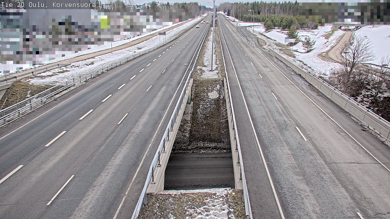 Weather Camera Image Väg 20 Uleåborg Korvensuora, Oulu, Pohjois-Pohjanmaa