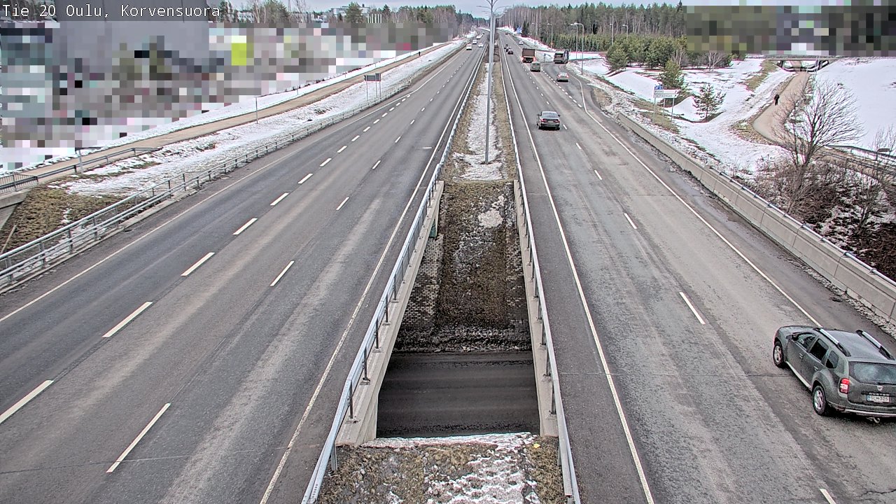 Weather Camera Image Väg 20 Uleåborg Korvensuora, Oulu, Pohjois-Pohjanmaa