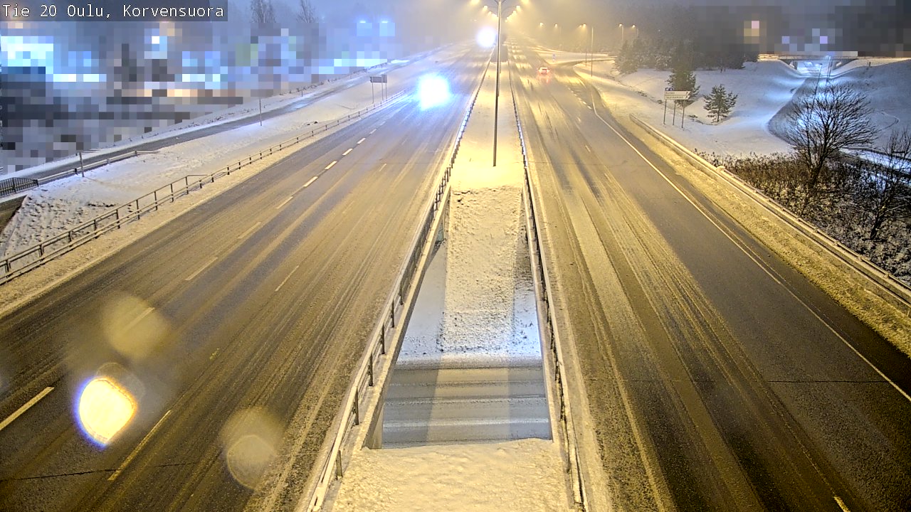 Weather Camera Image Väg 20 Uleåborg Korvensuora, Oulu, Pohjois-Pohjanmaa