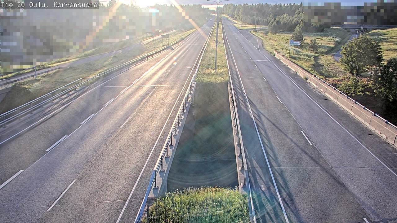 Weather Camera Image Road 20 Oulu Korvensuora, Oulu, Pohjois-Pohjanmaa