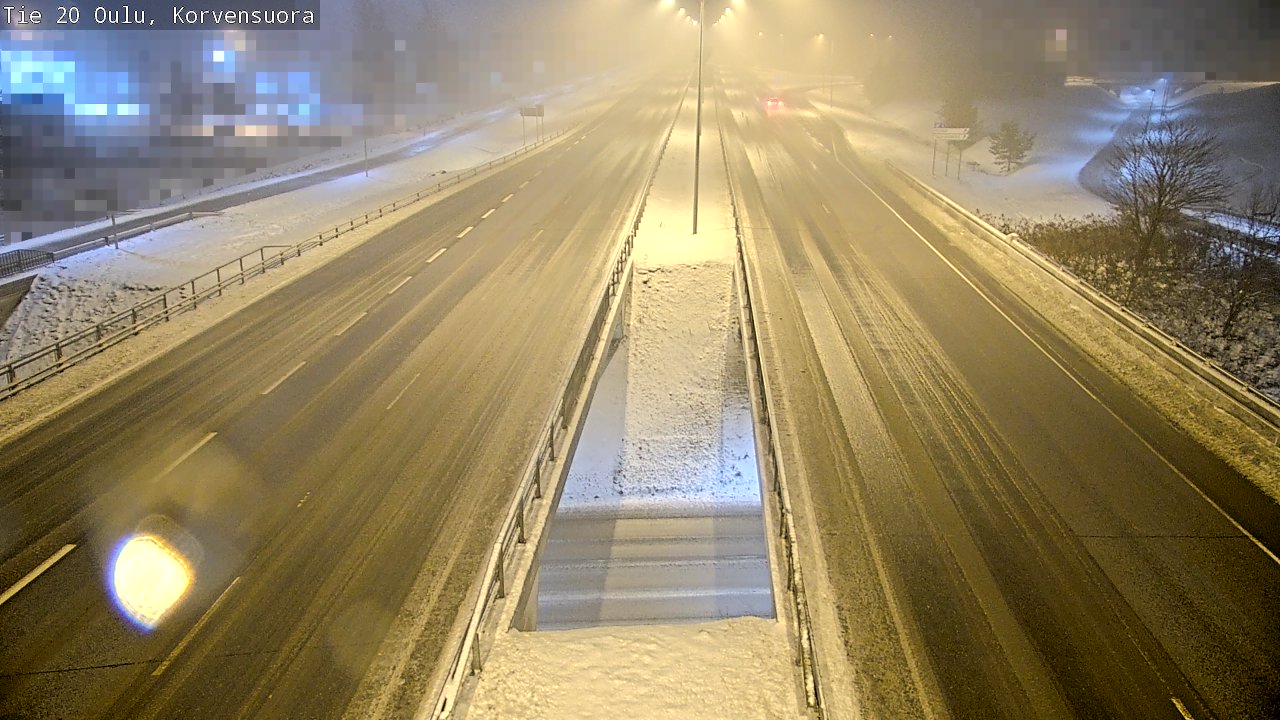 Weather Camera Image Väg 20 Uleåborg Korvensuora, Oulu, Pohjois-Pohjanmaa