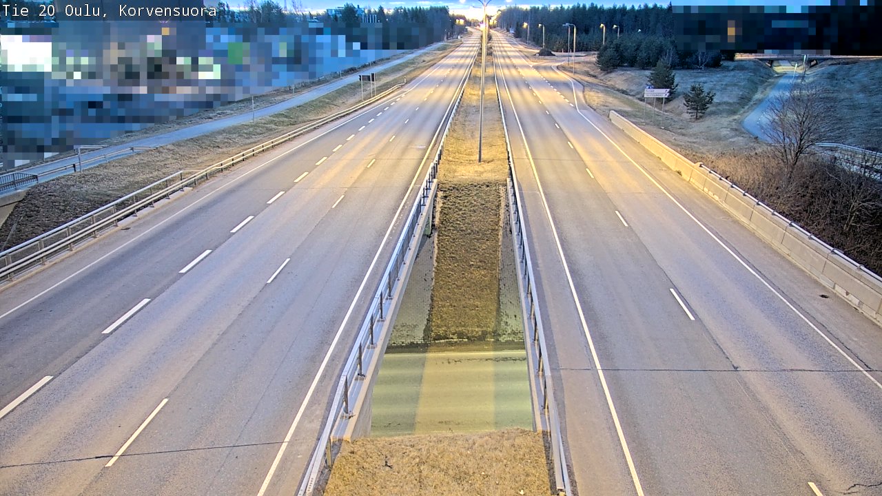 Weather Camera Image Road 20 Oulu Korvensuora, Oulu, Pohjois-Pohjanmaa