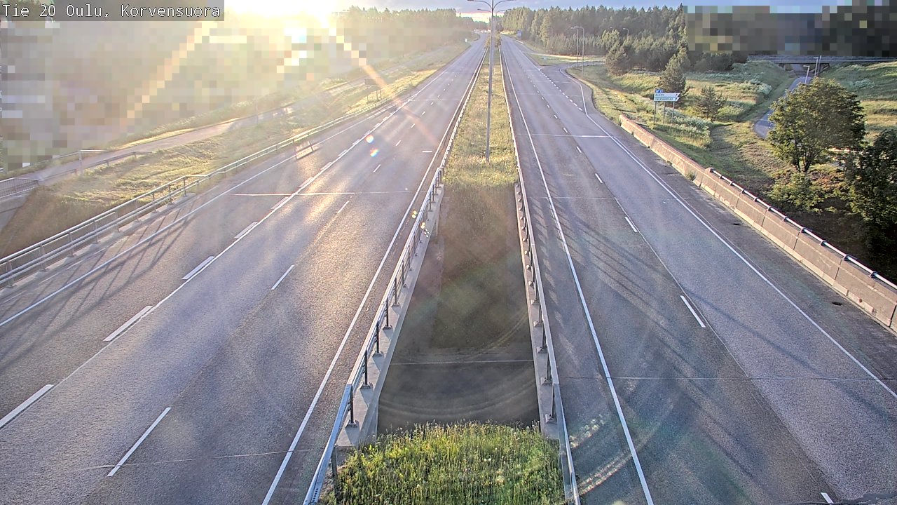 Weather Camera Image Road 20 Oulu Korvensuora, Oulu, Pohjois-Pohjanmaa