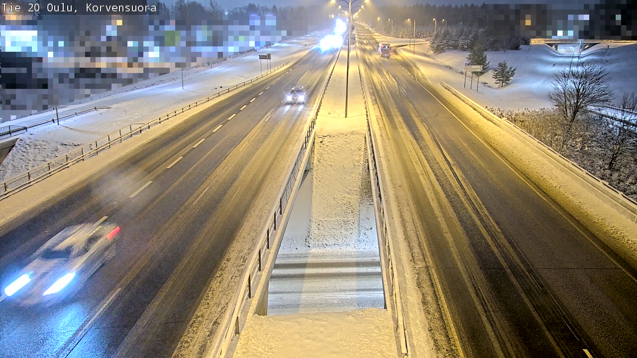 Weather Camera Image Väg 20 Uleåborg Korvensuora, Oulu, Pohjois-Pohjanmaa