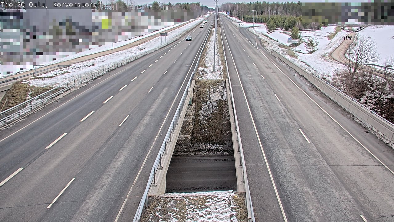 Weather Camera Image Road 20 Oulu Korvensuora, Oulu, Pohjois-Pohjanmaa