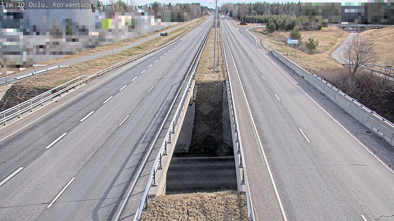 Weather Camera Image Road 20 Oulu Korvensuora, Oulu, Pohjois-Pohjanmaa