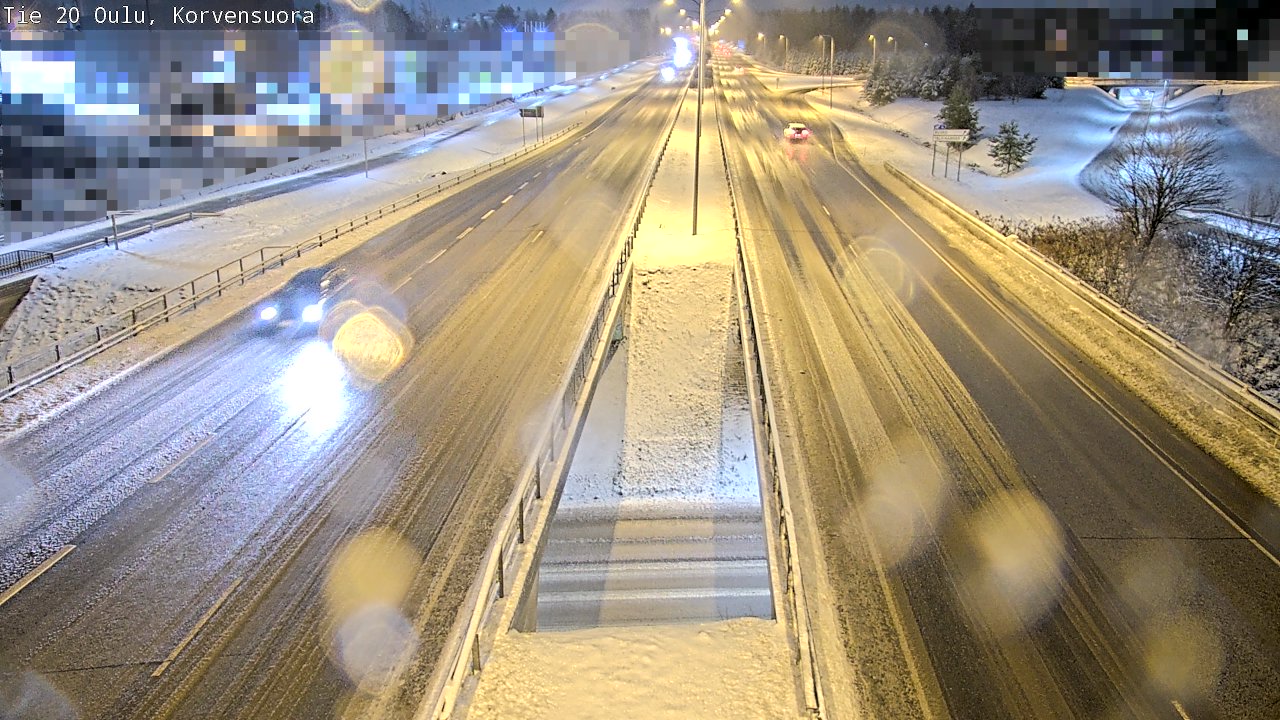 Weather Camera Image Väg 20 Uleåborg Korvensuora, Oulu, Pohjois-Pohjanmaa
