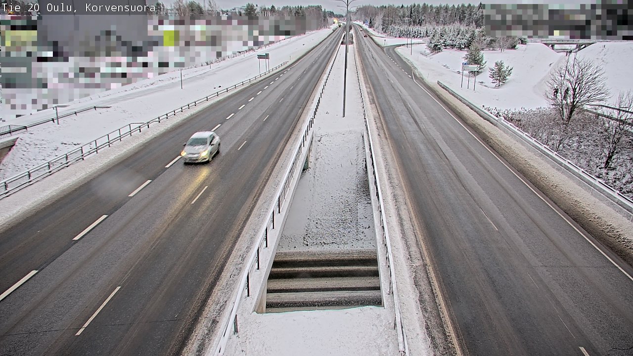 Weather Camera Image Väg 20 Uleåborg Korvensuora, Oulu, Pohjois-Pohjanmaa