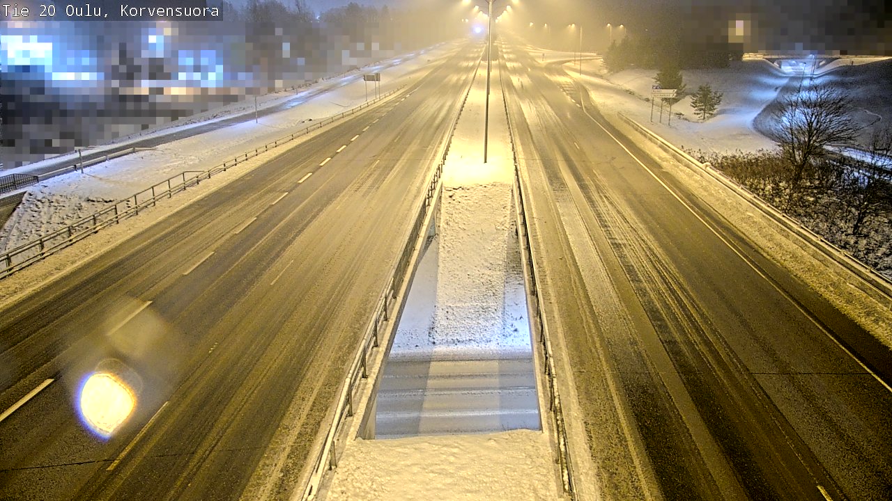 Weather Camera Image Väg 20 Uleåborg Korvensuora, Oulu, Pohjois-Pohjanmaa