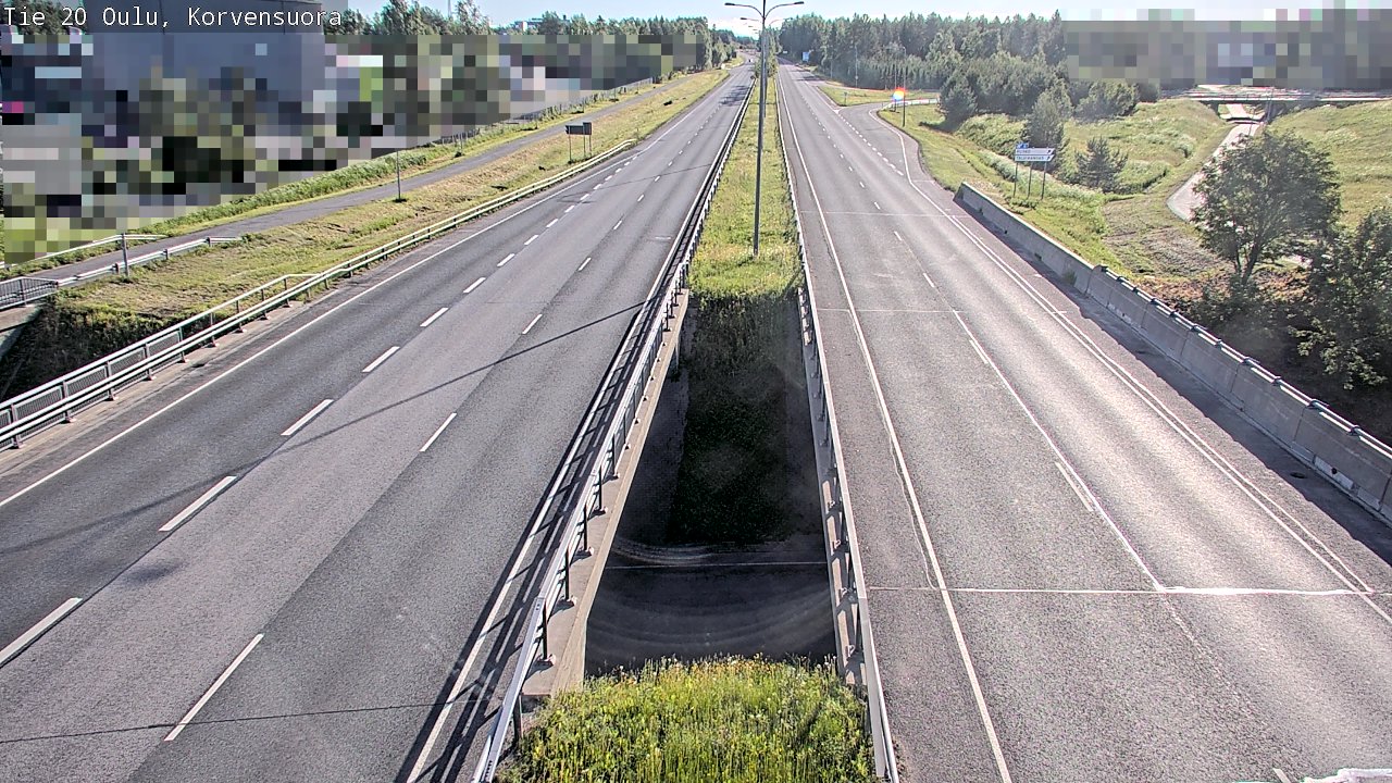 Weather Camera Image Road 20 Oulu Korvensuora, Oulu, Pohjois-Pohjanmaa