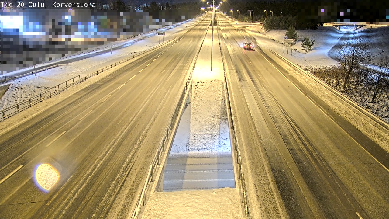 Weather Camera Image Väg 20 Uleåborg Korvensuora, Oulu, Pohjois-Pohjanmaa