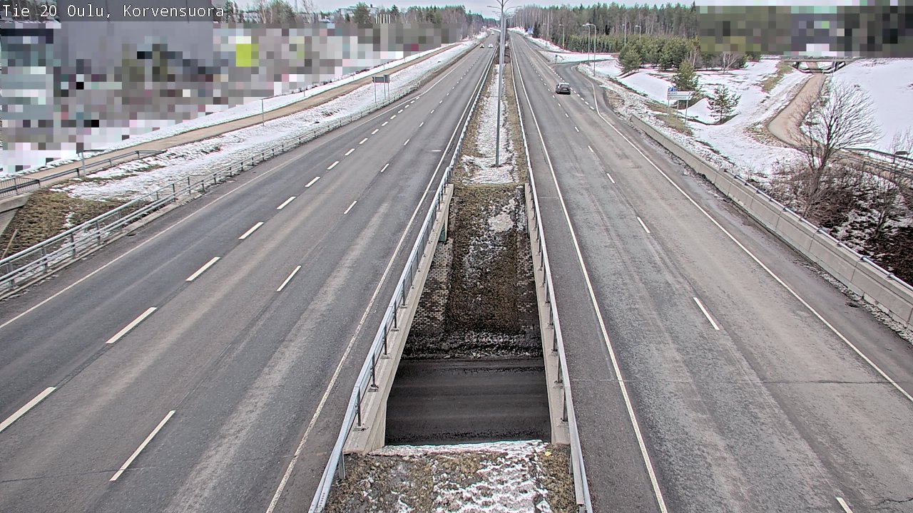 Weather Camera Image Road 20 Oulu Korvensuora, Oulu, Pohjois-Pohjanmaa