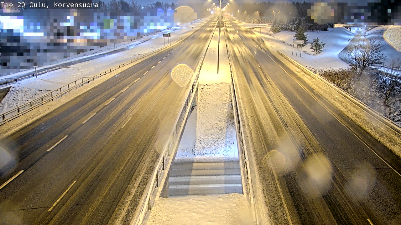 Weather Camera Image Väg 20 Uleåborg Korvensuora, Oulu, Pohjois-Pohjanmaa