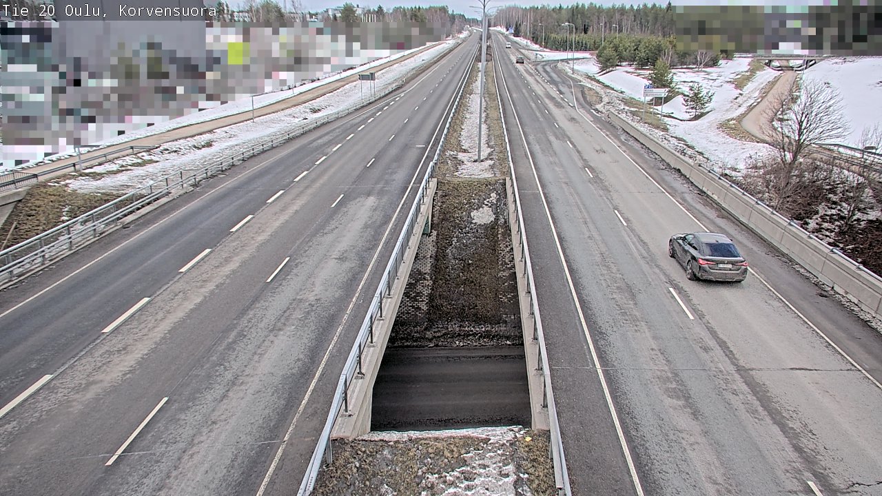 Weather Camera Image Väg 20 Uleåborg Korvensuora, Oulu, Pohjois-Pohjanmaa