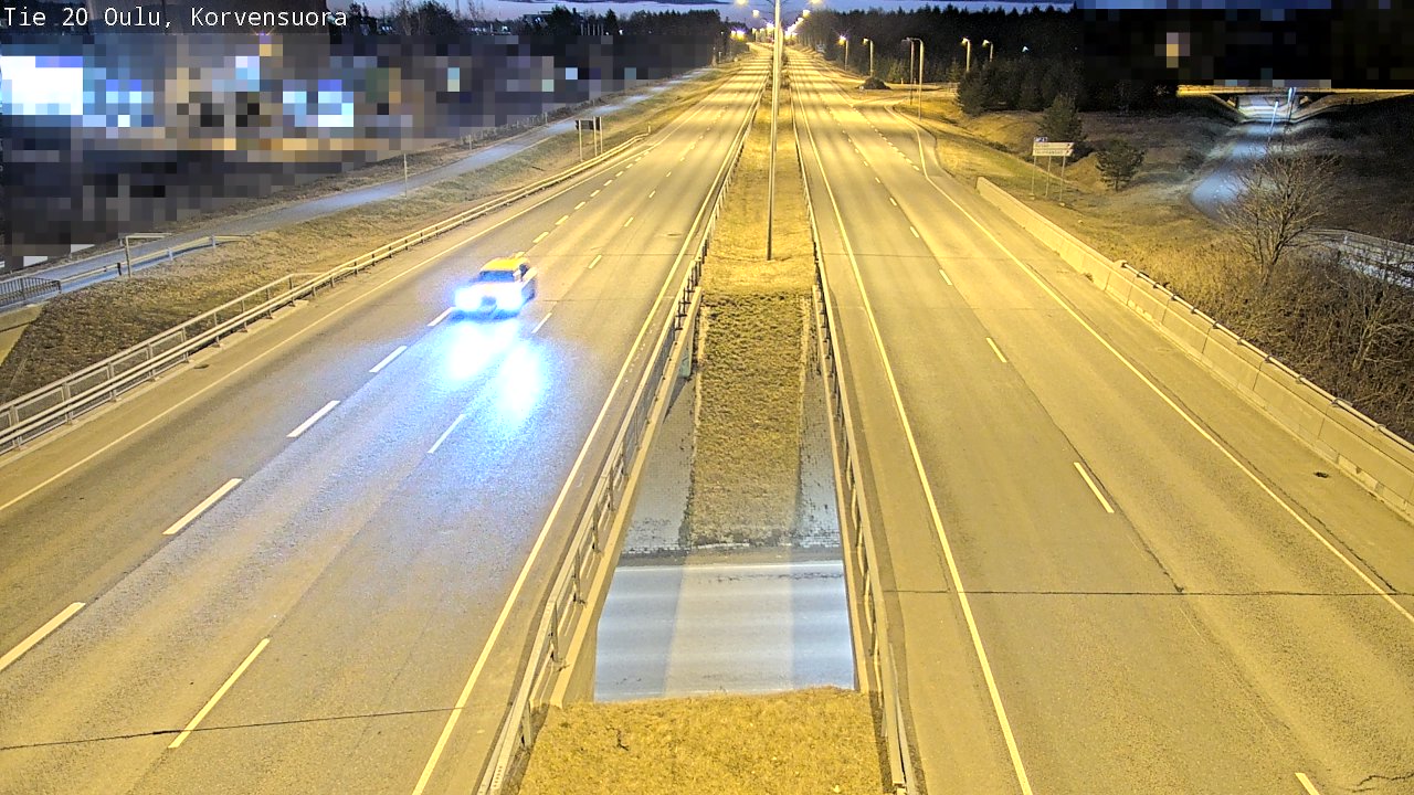 Weather Camera Image Road 20 Oulu Korvensuora, Oulu, Pohjois-Pohjanmaa