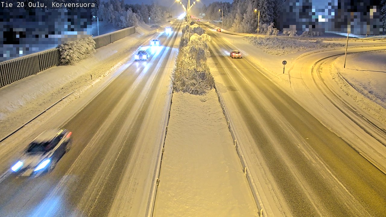 Weather Camera Image Väg 20 Uleåborg Korvensuora, Oulu, Pohjois-Pohjanmaa