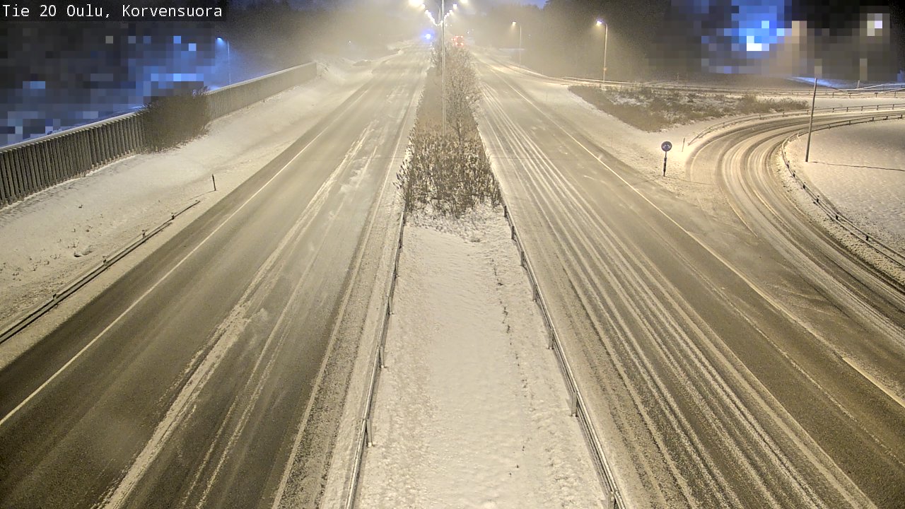 Weather Camera Image Väg 20 Uleåborg Korvensuora, Oulu, Pohjois-Pohjanmaa