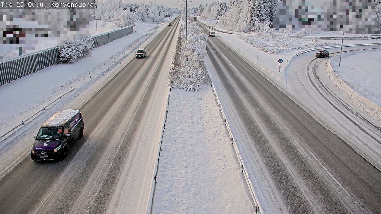 Weather Camera Image Väg 20 Uleåborg Korvensuora, Oulu, Pohjois-Pohjanmaa