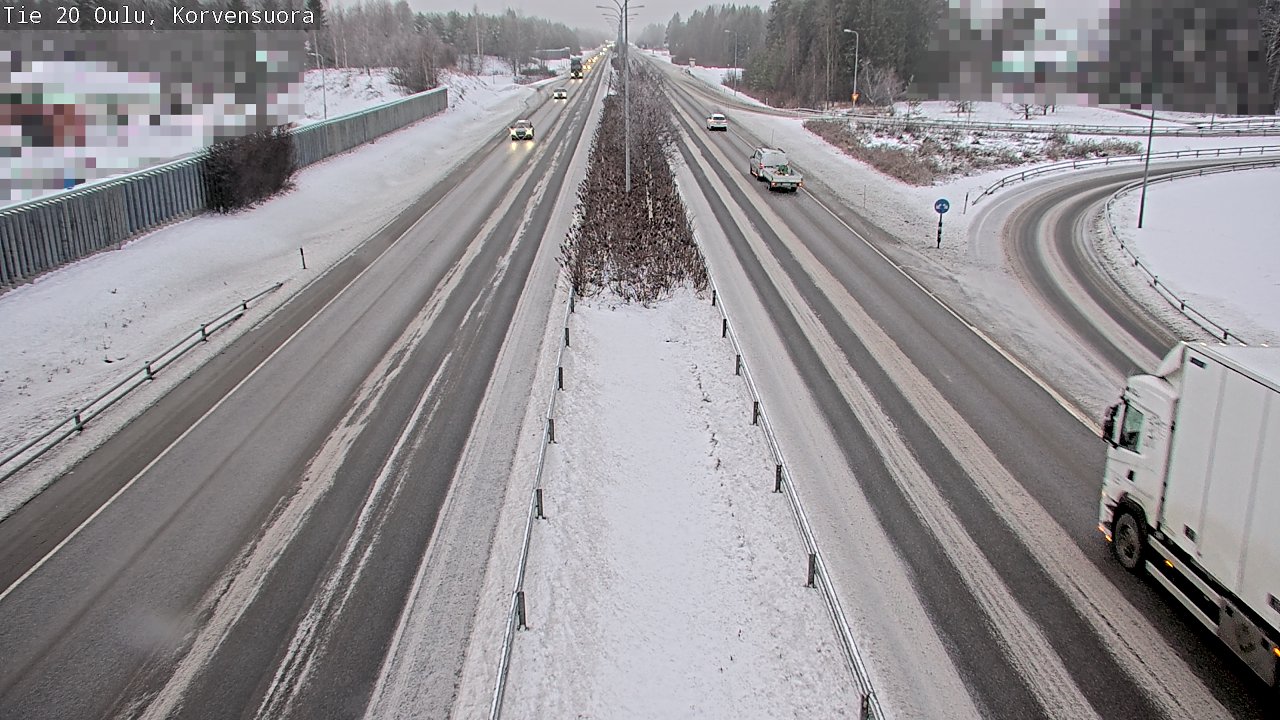 Weather Camera Image Väg 20 Uleåborg Korvensuora, Oulu, Pohjois-Pohjanmaa
