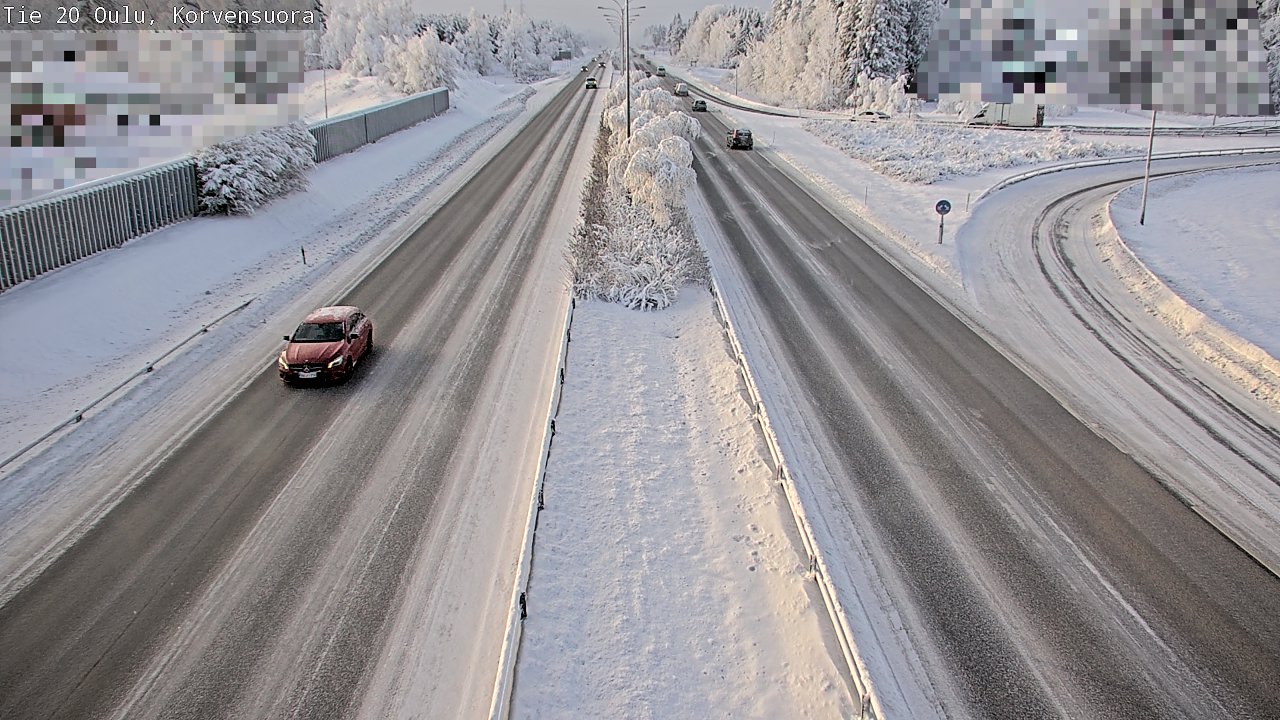 Weather Camera Image Väg 20 Uleåborg Korvensuora, Oulu, Pohjois-Pohjanmaa